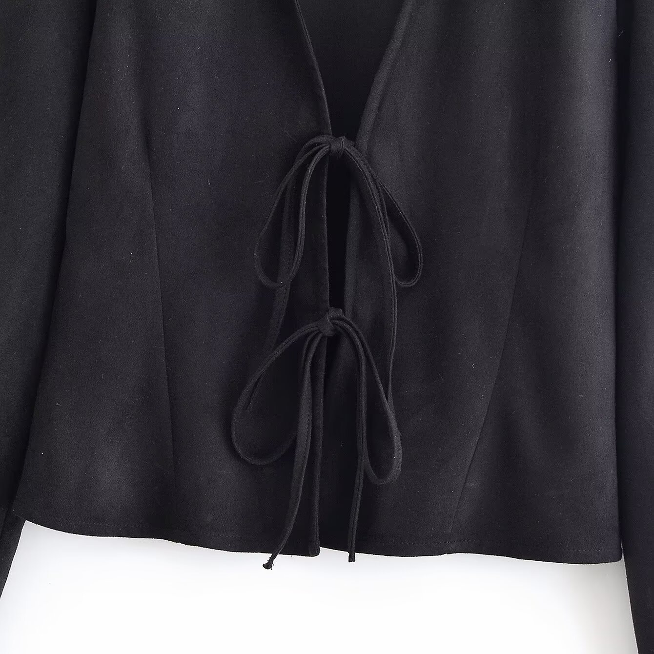 Women's Tie-Front Crop Top - Elegant & Fitted KUN-00044