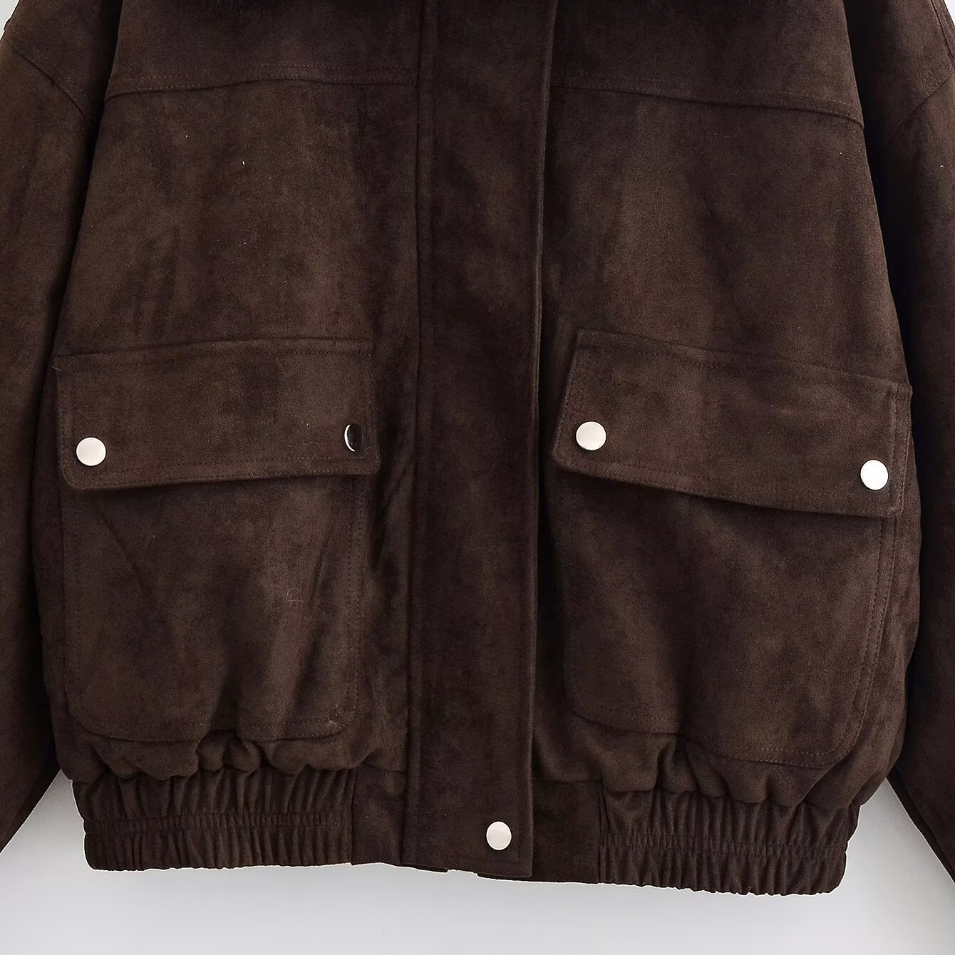 Geïnspireerde katoenen damesjas met kraag van imitatiebont KUN-00226