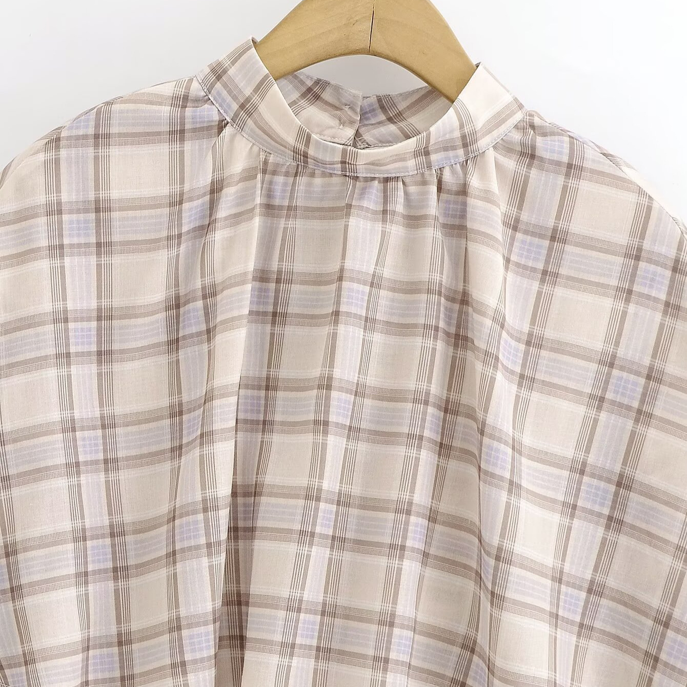 Women's Plaid Layered Top - Trendy Chic KUN-00034