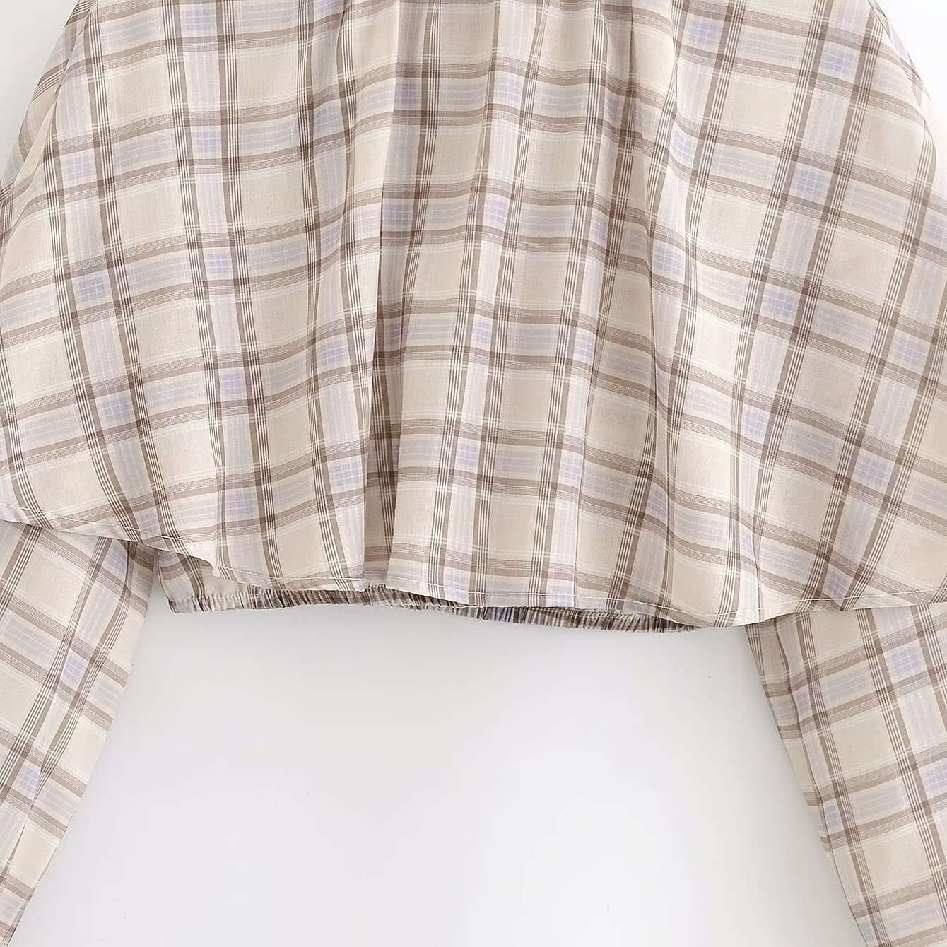 Women's Plaid Layered Top - Trendy Chic KUN-00034