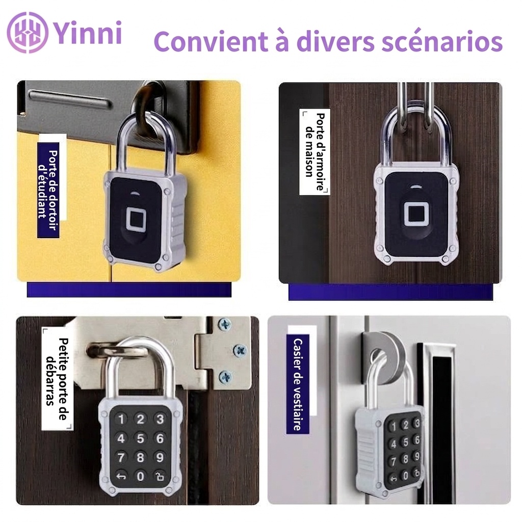 Intelligentes 2-in-1-Vorhängeschloss mit Fingerabdruck- und Tastaturentsperrung, Bluetooth-App-Steuerung, wasserdichtes Gehäuse aus Zinklegierung (IPX5), 10 Monate Batterielaufzeit