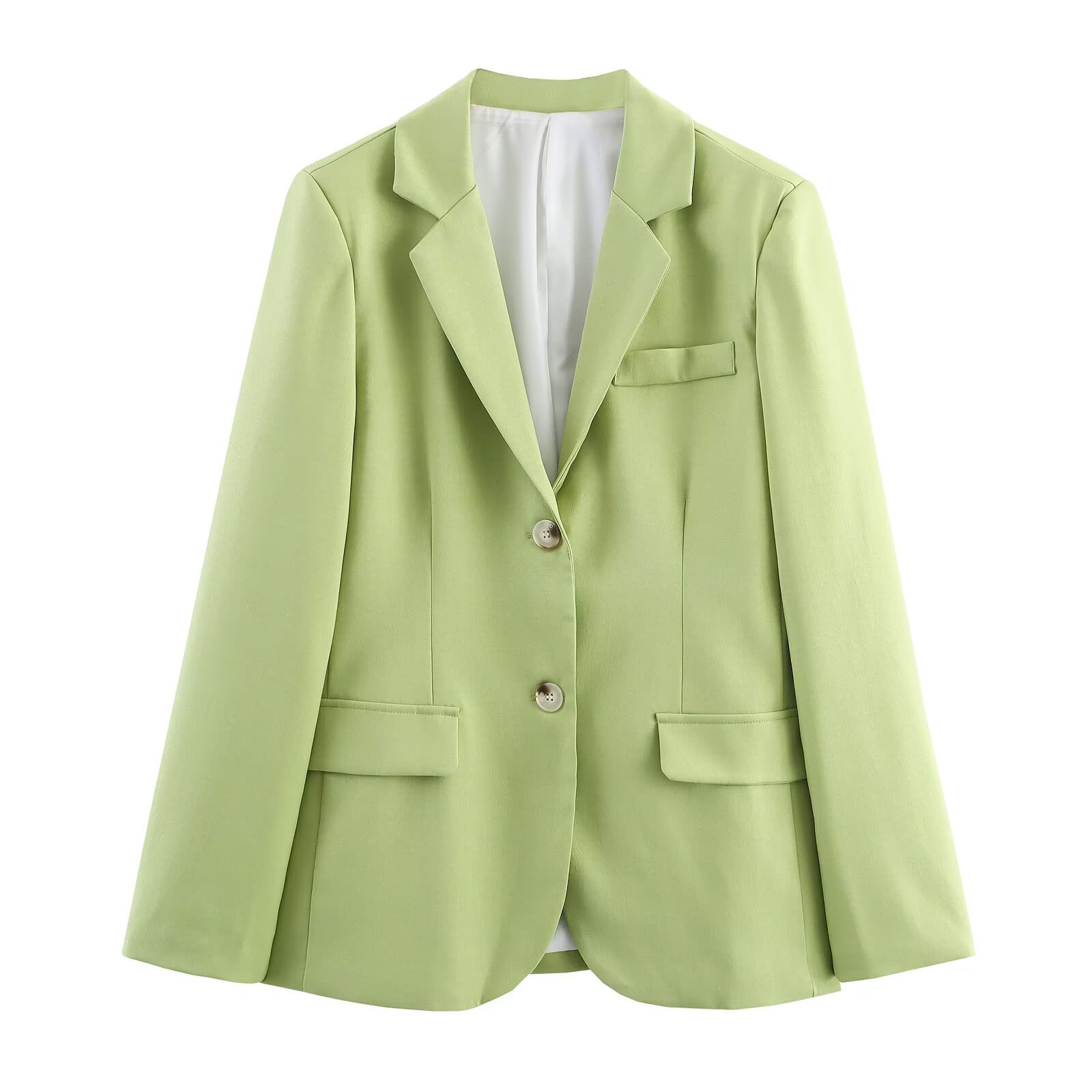 Conjunto de blazer verde para mujer: elegante y versátil KUN-00051