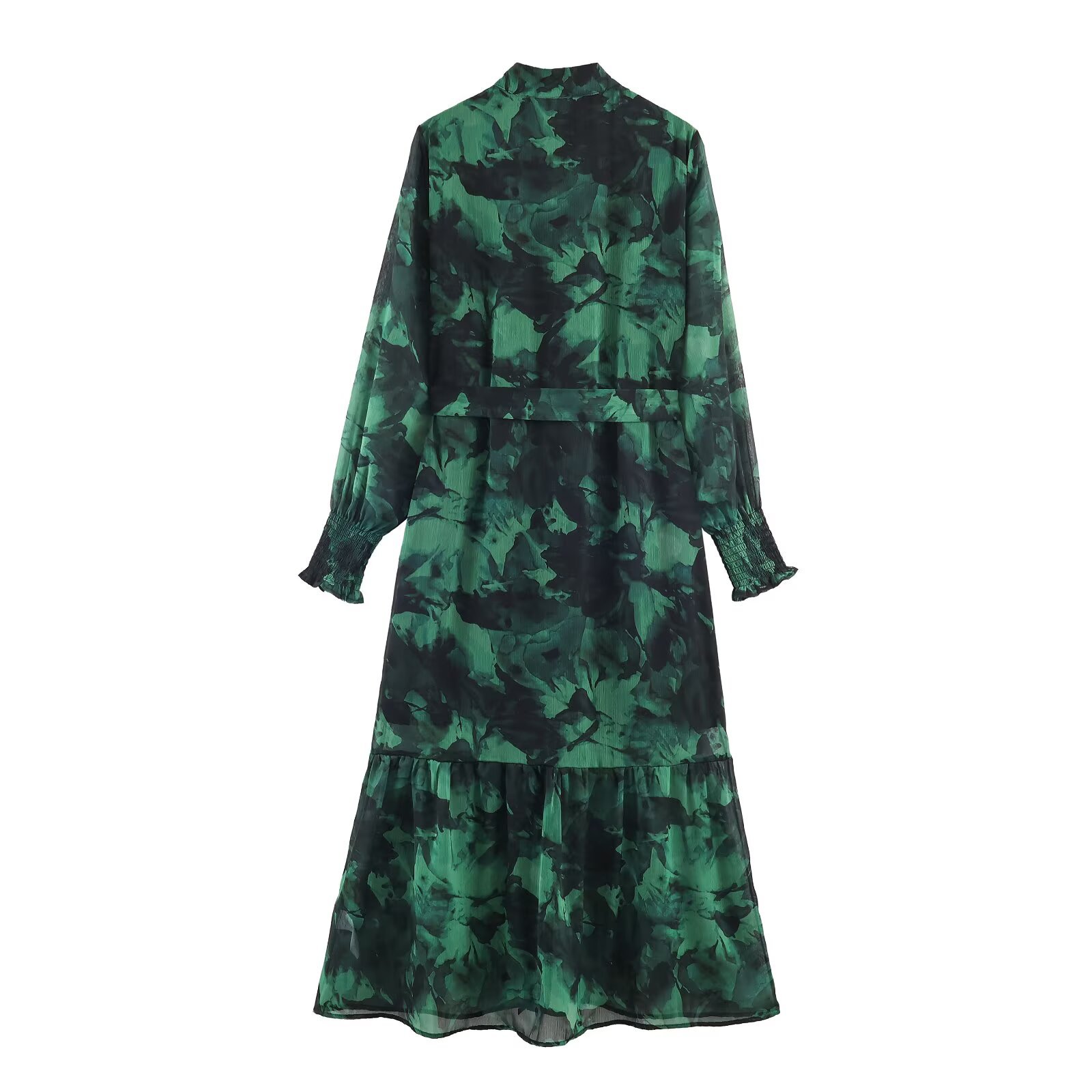 Vestido de gasa con estampado floral - Moda elegante KUN-00118