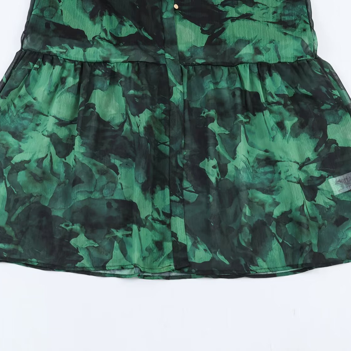 Vestido de gasa con estampado floral - Moda elegante KUN-00118