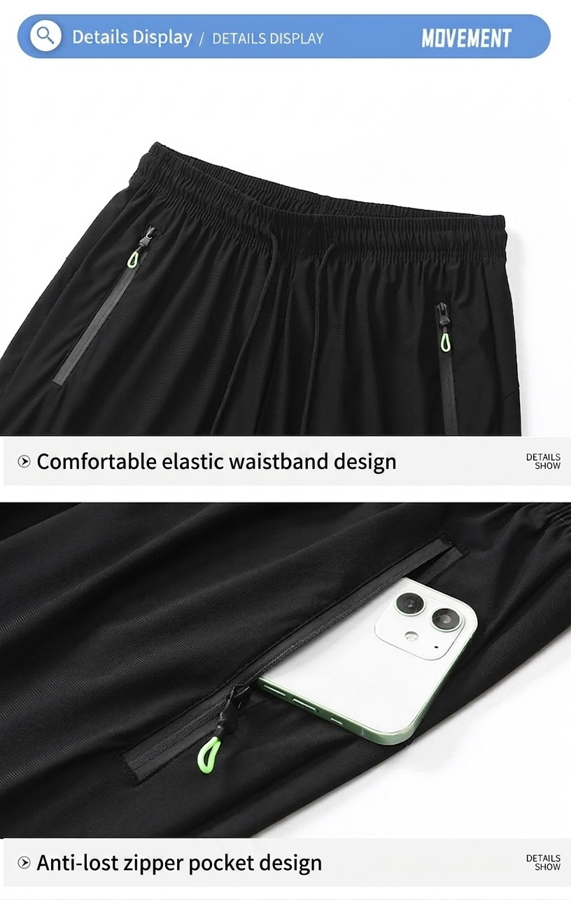 Sportliche Herren-Caprishorts mit Reißverschlusstaschen