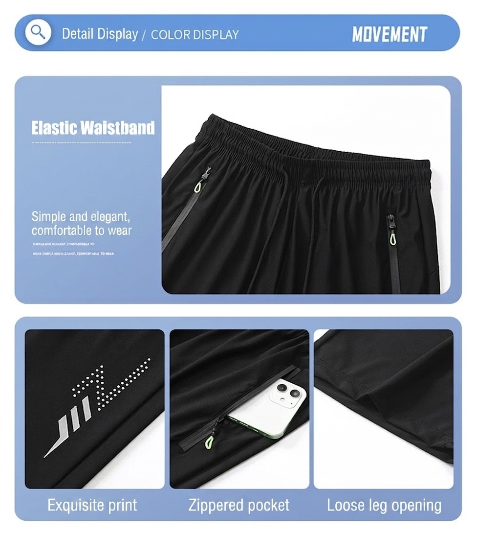 Sportliche Herren-Caprishorts mit Reißverschlusstaschen