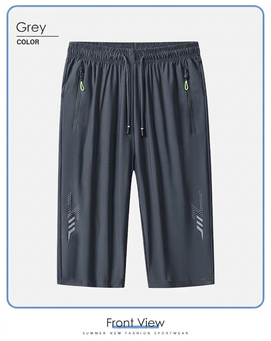 Sportliche Herren-Caprishorts mit Reißverschlusstaschen