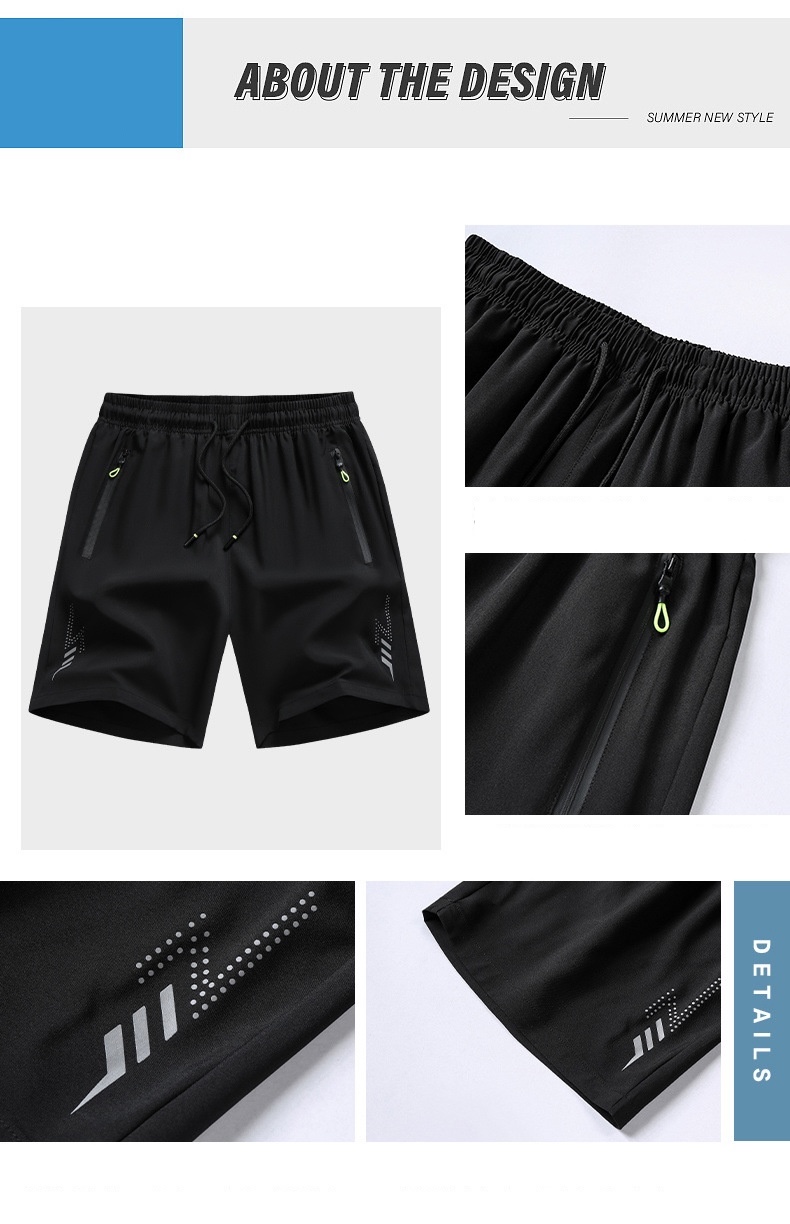 Men's Ice Silk Sports Shorts Quick Dry Breathable