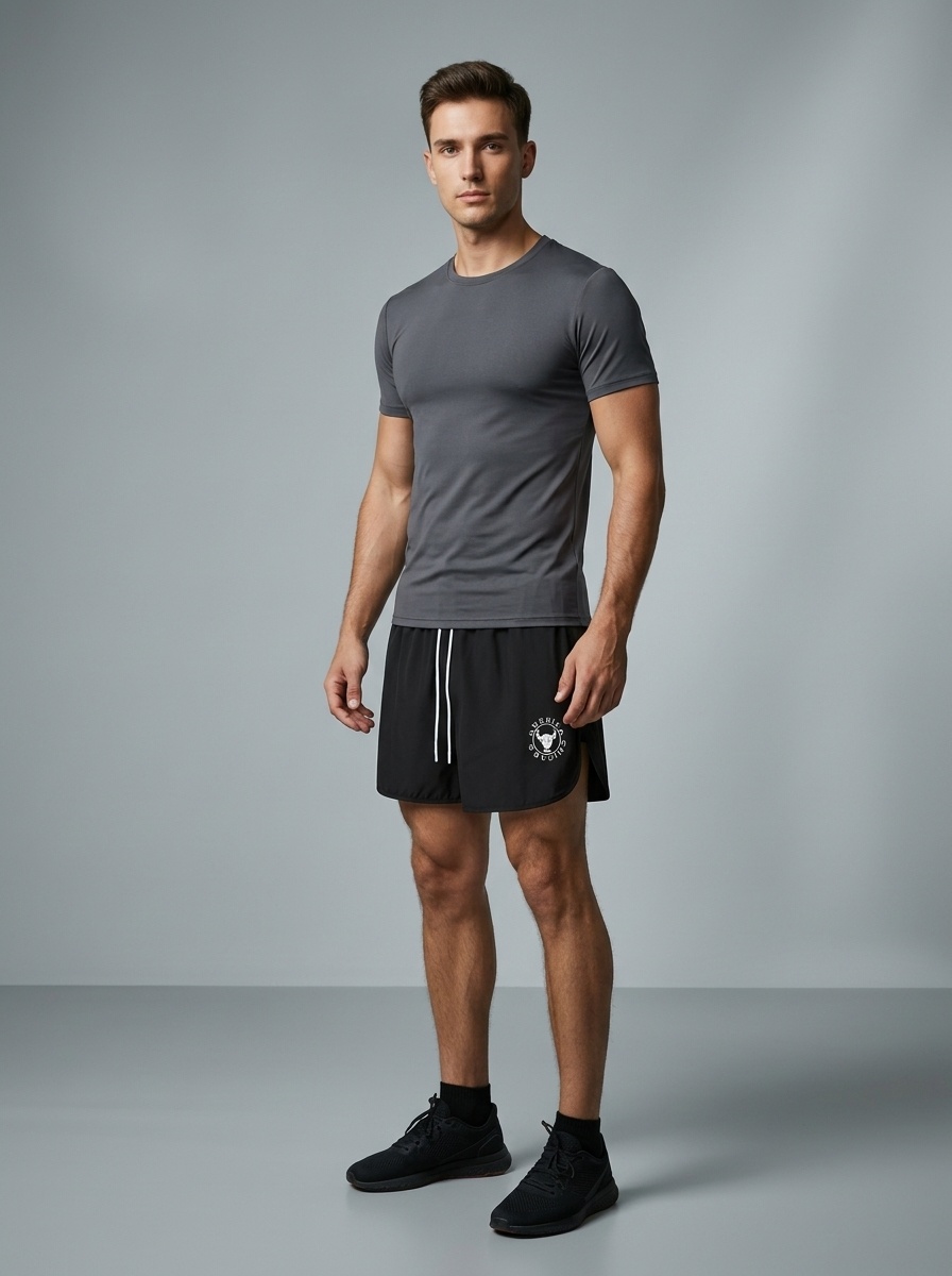 Short de course athlétique pour homme avec cordon de serrage