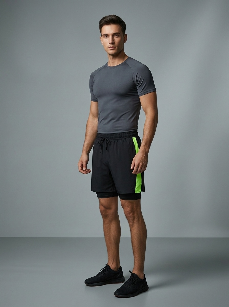 Men's 2-in-1 Athletic Shorts with Compression Liner