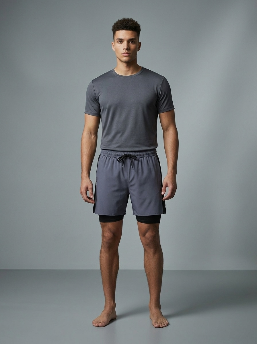 Men's 2-in-1 Athletic Shorts with Compression Liner