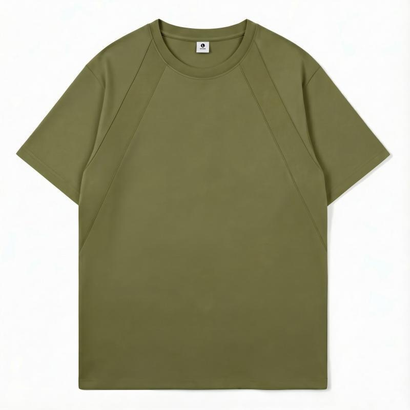 Men's Casual Raglan Style Crew Neck T-Shirt