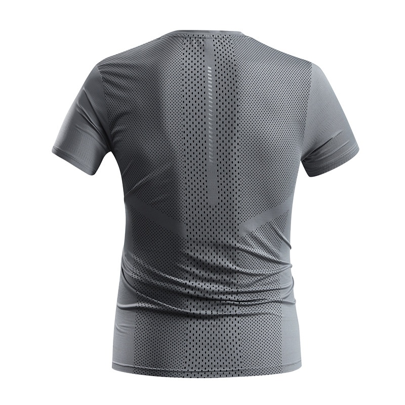 T-shirt sportiva da uomo ad asciugatura rapida e traspirante.