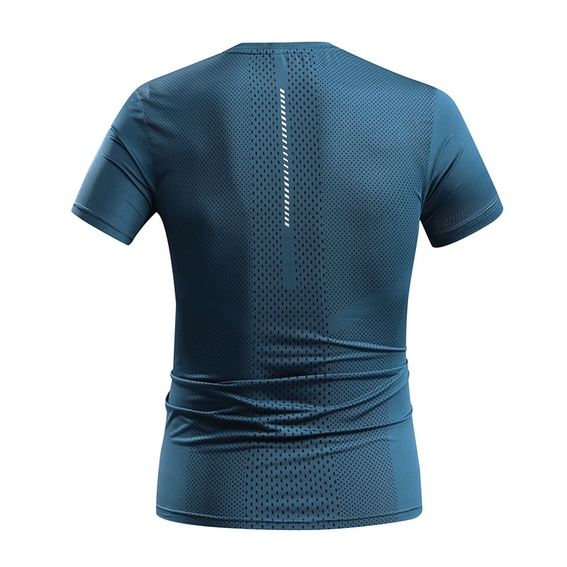 T-shirt sportiva da uomo ad asciugatura rapida e traspirante.