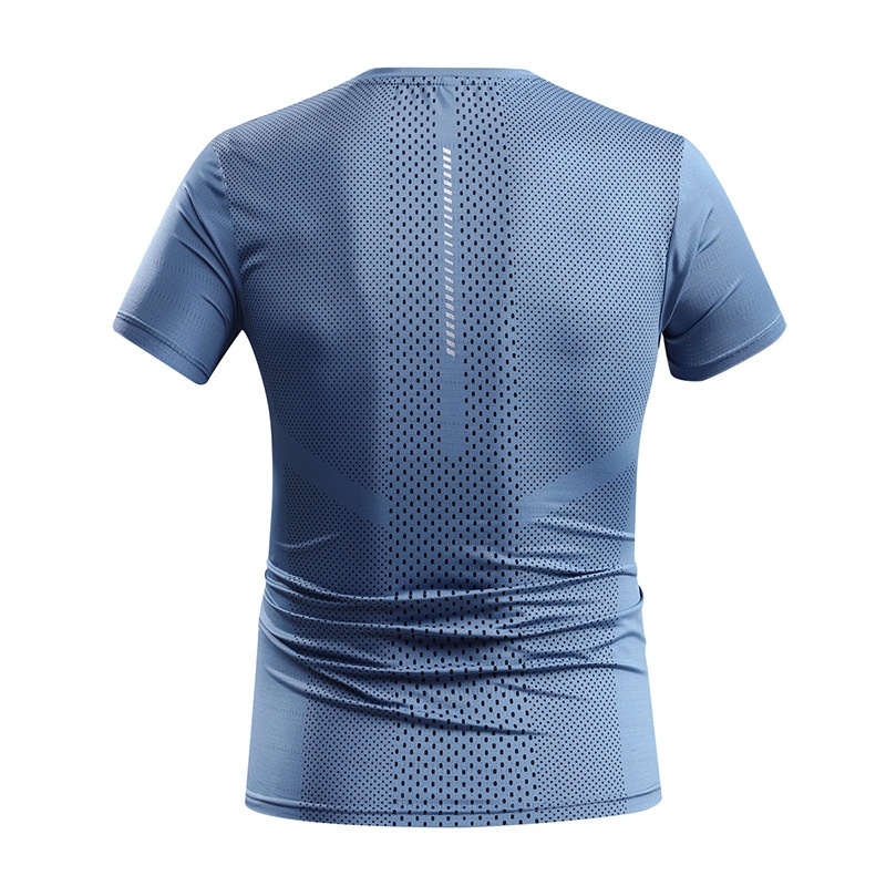 T-shirt sportiva da uomo ad asciugatura rapida e traspirante.