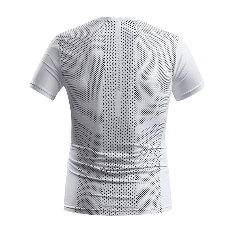 T-shirt sportiva da uomo ad asciugatura rapida e traspirante.