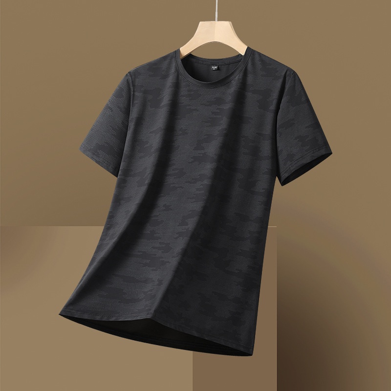 T-shirt camouflage en soie glacée à séchage rapide pour homme - Respirant