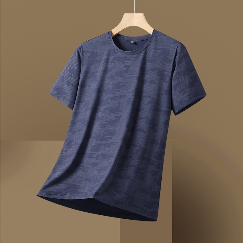 T-shirt camouflage en soie glacée à séchage rapide pour homme - Respirant