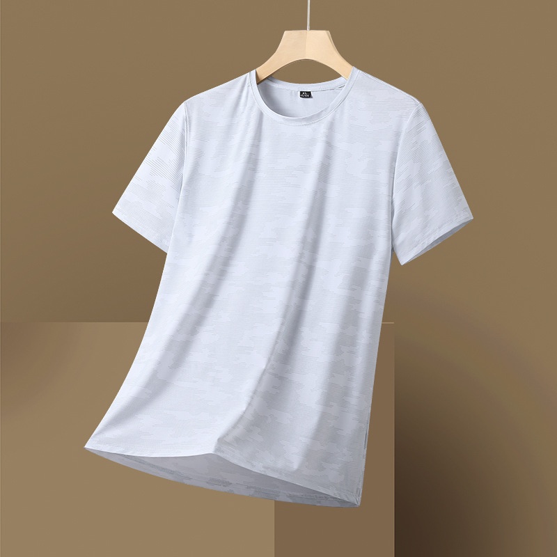 T-shirt camouflage en soie glacée à séchage rapide pour homme - Respirant