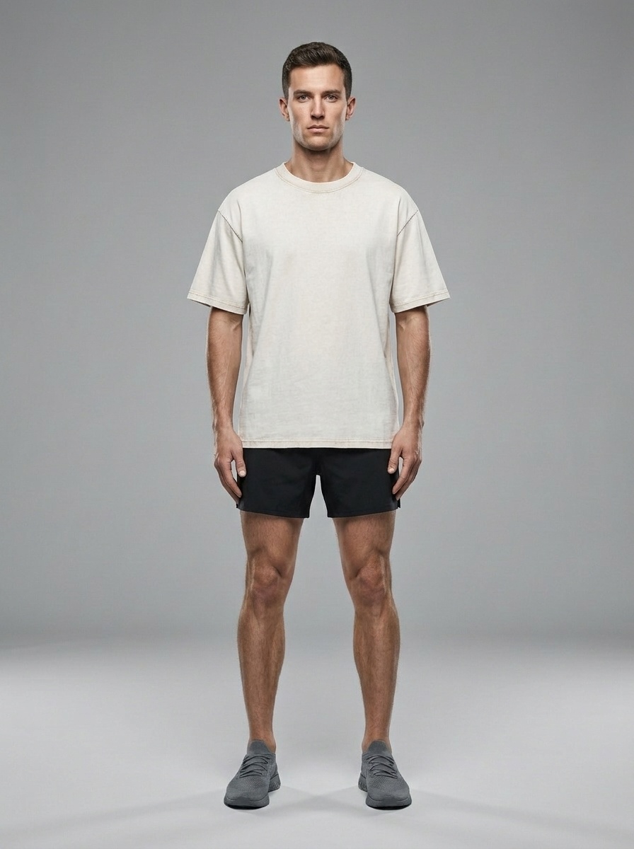 Men's Washed Retro Cotton T-Shirt - Vintage Style