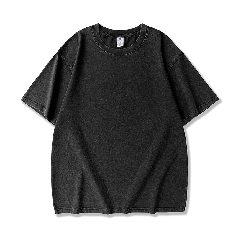 Men's Washed Retro Cotton T-Shirt - Vintage Style