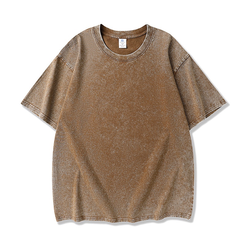 Men's Washed Retro Cotton T-Shirt - Vintage Style