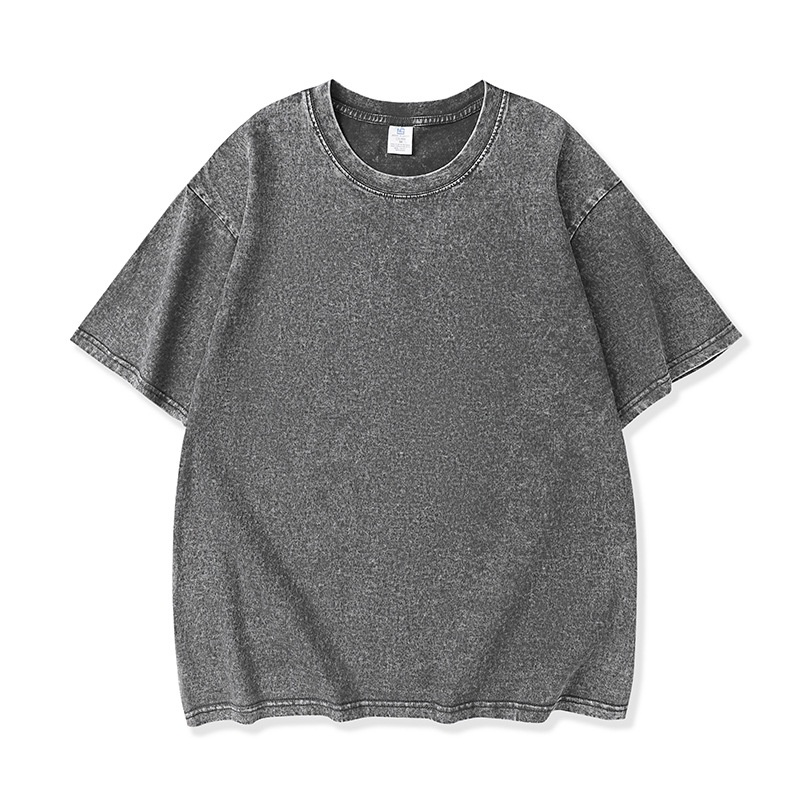 Men's Washed Retro Cotton T-Shirt - Vintage Style