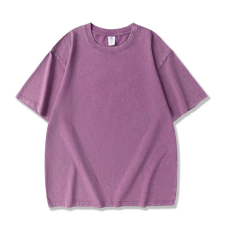 Men's Washed Retro Cotton T-Shirt - Vintage Style