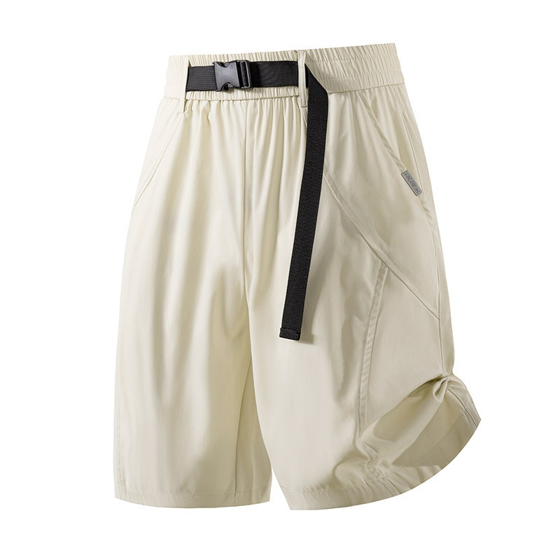 Pantalones cortos cargo de estilo técnico para hombre con cinturón de hebilla - Corte informal