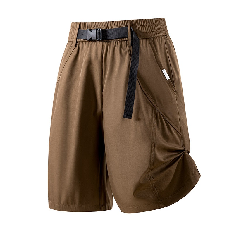 Pantalones cortos cargo de estilo técnico para hombre con cinturón de hebilla - Corte informal