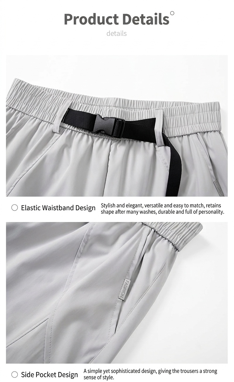 Pantalones cortos cargo de estilo técnico para hombre con cinturón de hebilla - Corte informal