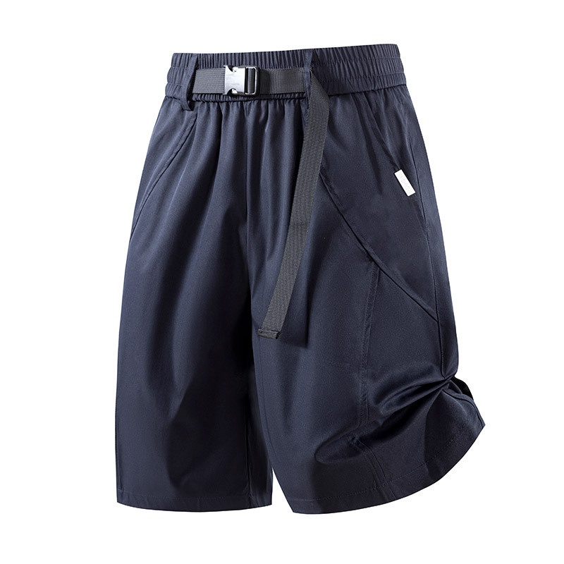 Pantalones cortos cargo de estilo técnico para hombre con cinturón de hebilla - Corte informal