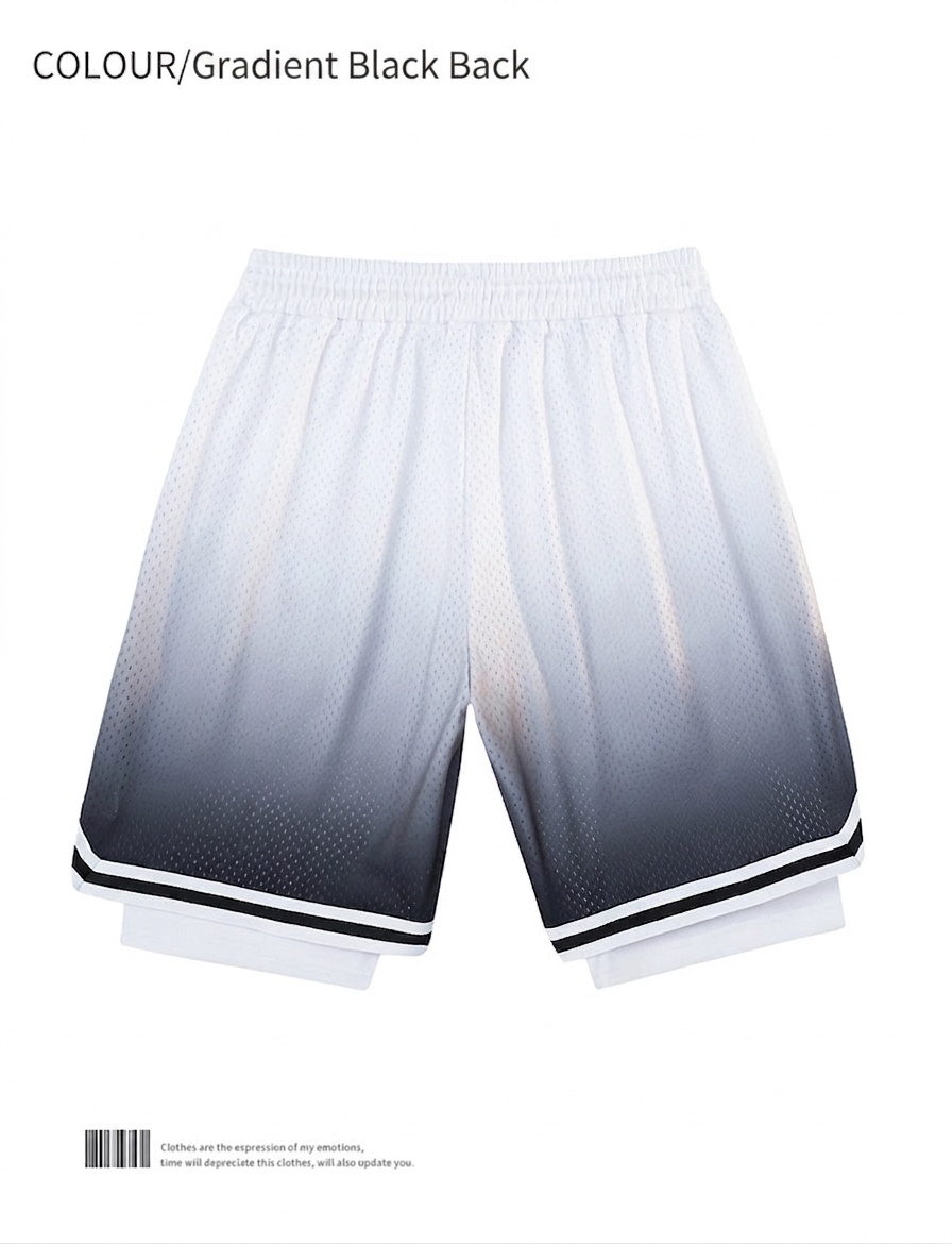 Pantalones cortos de baloncesto de malla para hombre con forro y bolsillos.