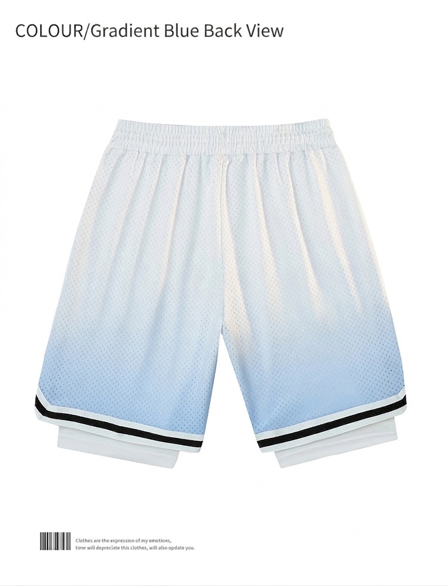 Pantalones cortos de baloncesto de malla para hombre con forro y bolsillos.