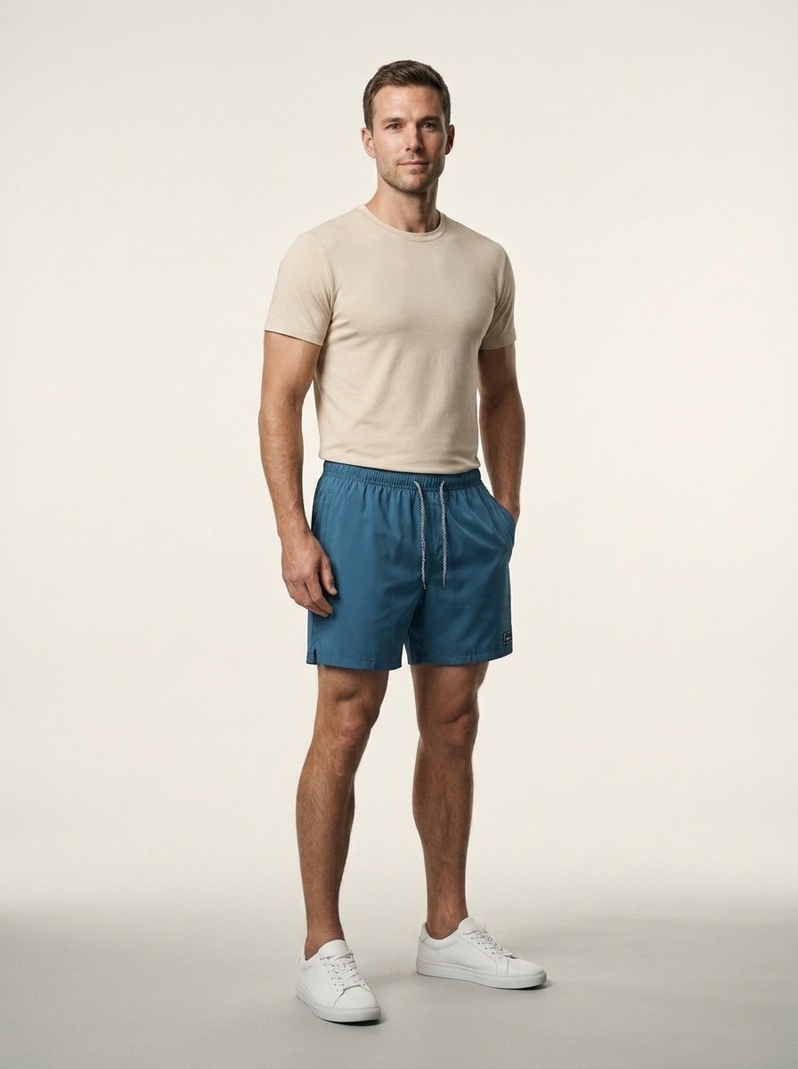 Schnelltrocknende Herren-Sportshorts mit Taschen und Kordelzug