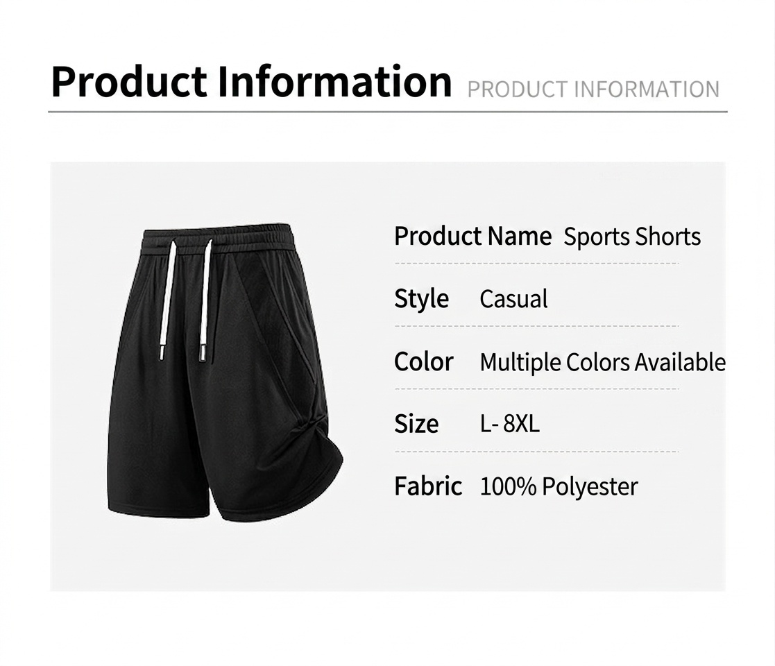 Pantalones cortos deportivos de secado rápido para hombre - Transpirables para gimnasio y running