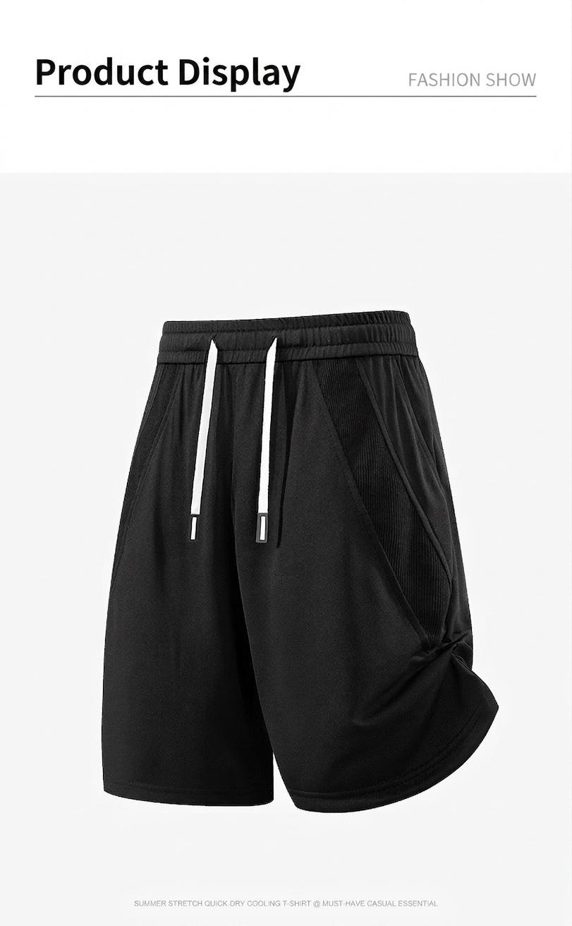Pantalones cortos deportivos de secado rápido para hombre - Transpirables para gimnasio y running