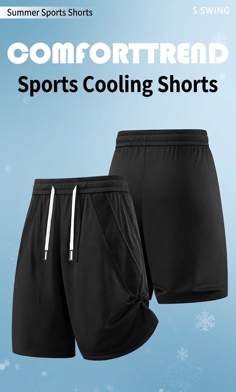 Pantalones cortos deportivos de secado rápido para hombre - Transpirables para gimnasio y running