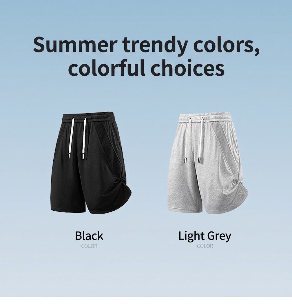 Pantalones cortos deportivos de secado rápido para hombre - Transpirables para gimnasio y running