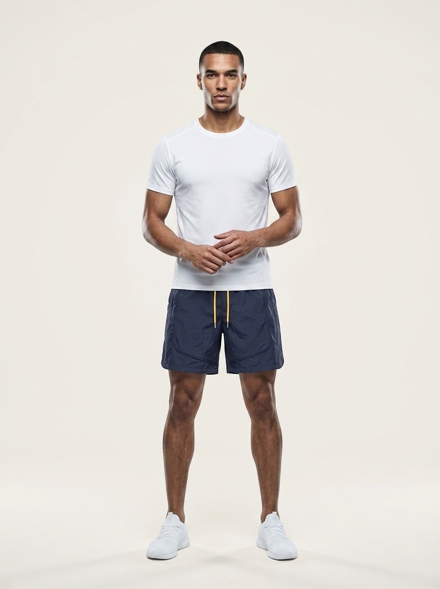 Leichte Herren-Sportshorts mit Kordelzug