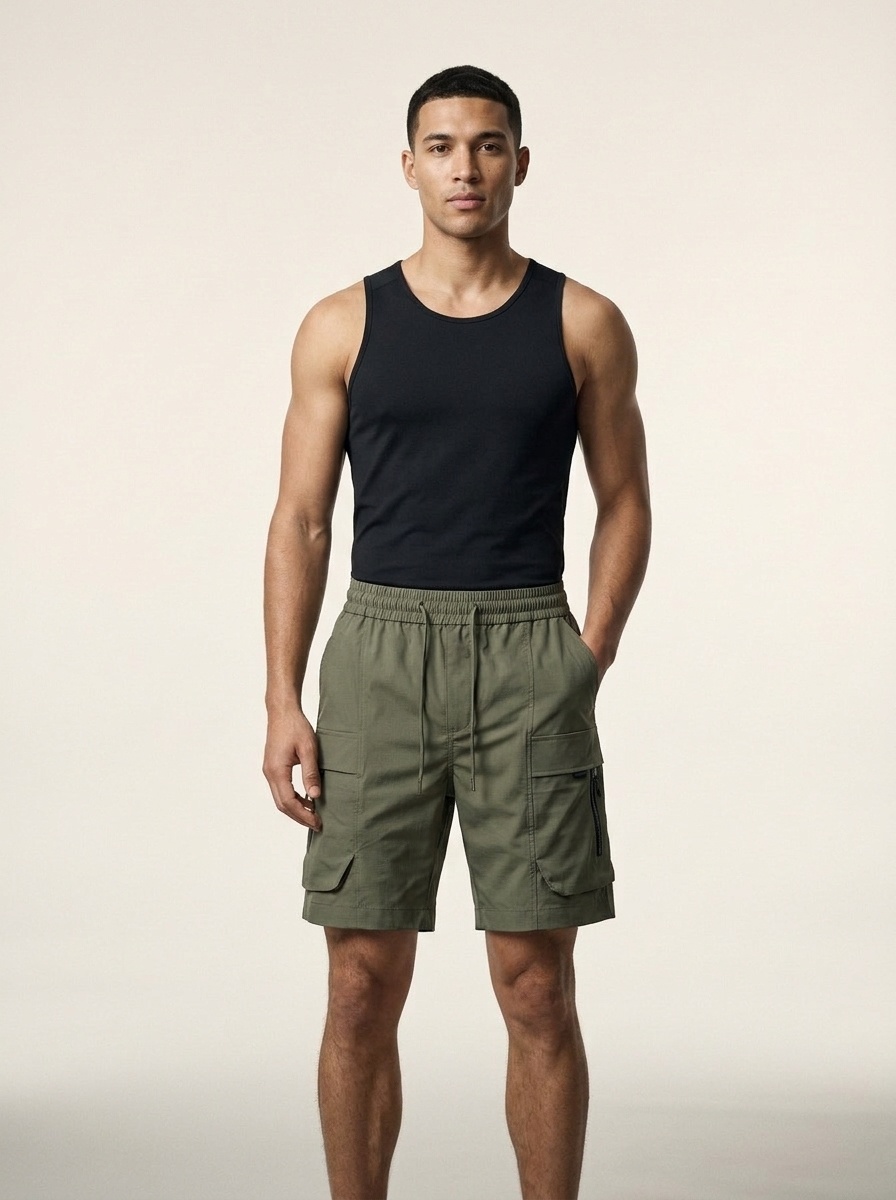 Pantalones cortos tácticos cargo para hombre - Prendas de exterior de secado rápido