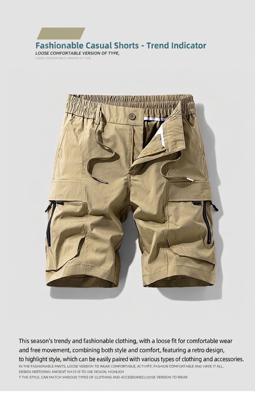 Pantalones cortos tácticos cargo para hombre - Prendas de exterior de secado rápido