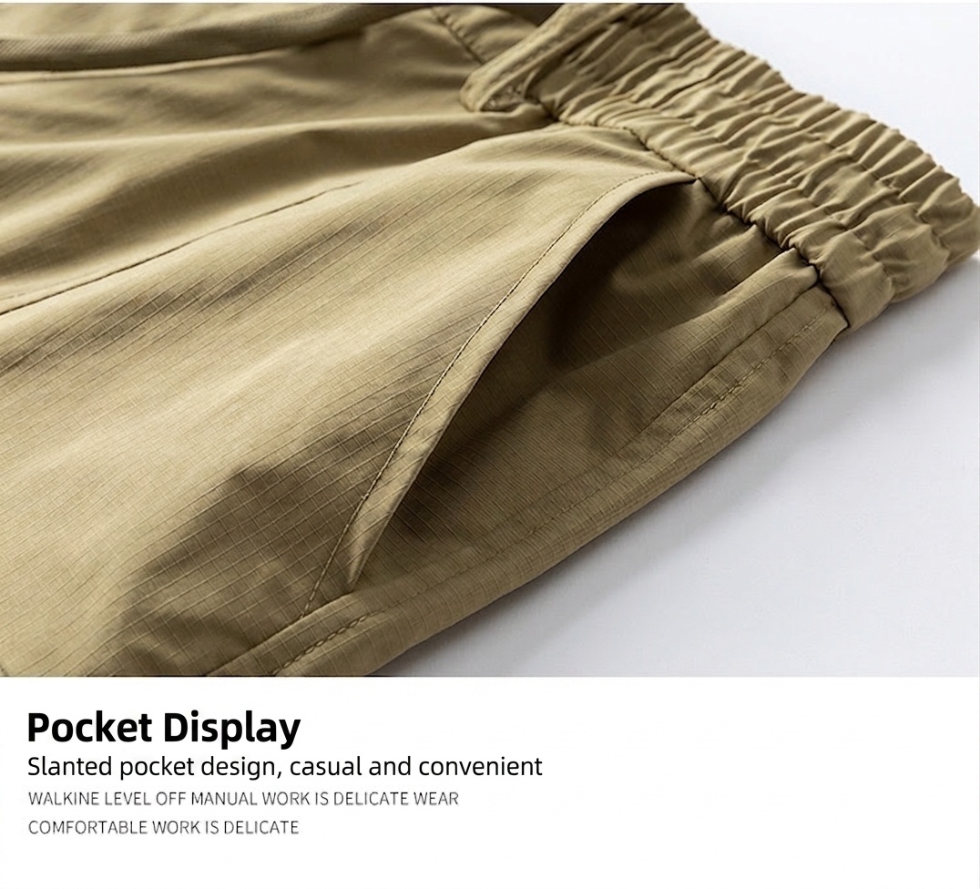 Pantalones cortos tácticos cargo para hombre - Prendas de exterior de secado rápido