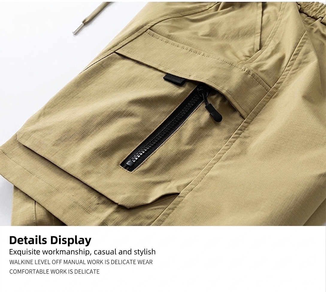 Pantalones cortos tácticos cargo para hombre - Prendas de exterior de secado rápido