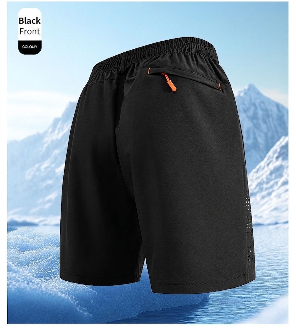Pantalones cortos deportivos transpirables para hombre - Secado rápido para gimnasio y running