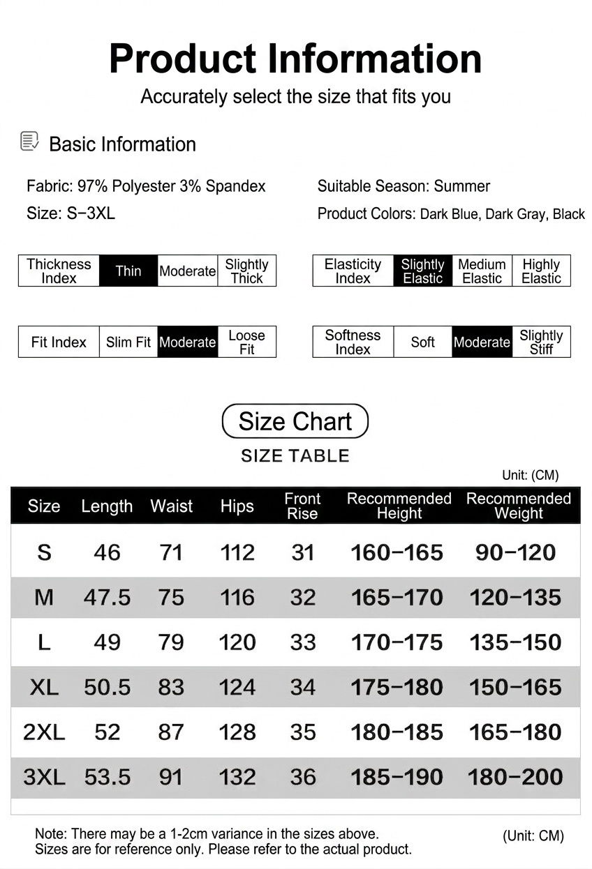 Pantalones cortos deportivos transpirables para hombre - Secado rápido para gimnasio y running