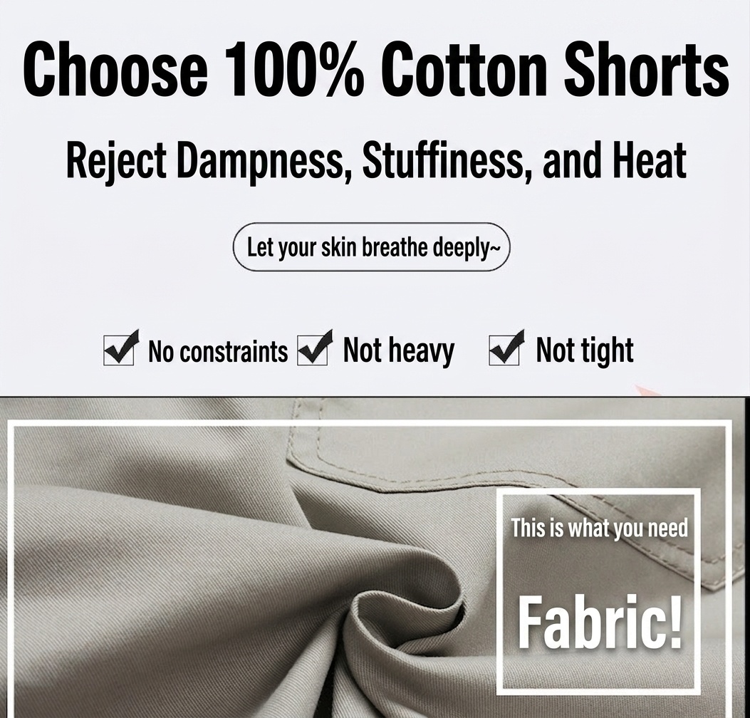 Pantalones cortos deportivos casuales para hombre con cintura elástica y cordón ajustable.