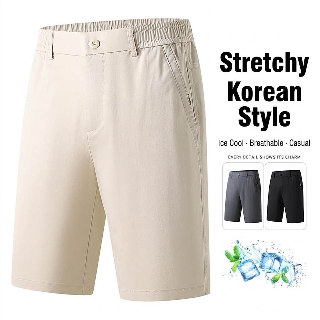 Elastische, schnelltrocknende und atmungsaktive Herren-Freizeit-Sportshorts