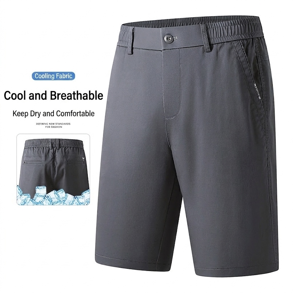 Elastische, schnelltrocknende und atmungsaktive Herren-Freizeit-Sportshorts