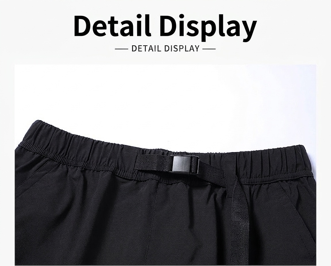 Schnelltrocknende Outdoor-Cargoshorts für Herren mit Gürtel